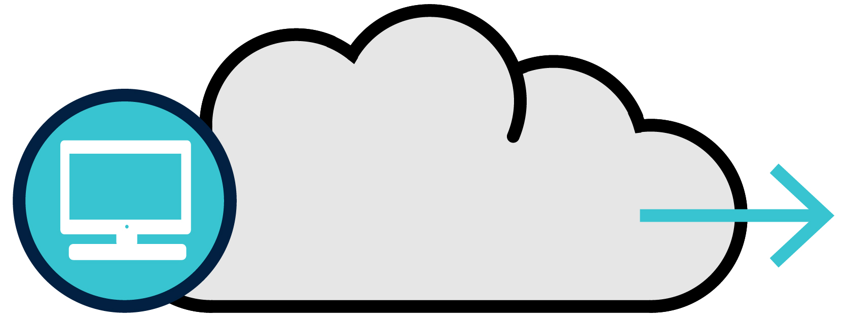 gray cloud with monitor