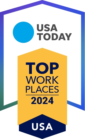 USA Today's Top Work Places 2024 logo.